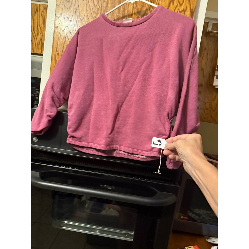 Zara Girls Collection Mauve Pink Ruched Side Crewneck Sweatshirt Size 9 134cm